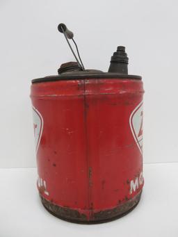 Zephyr motor oil can, 5 gal