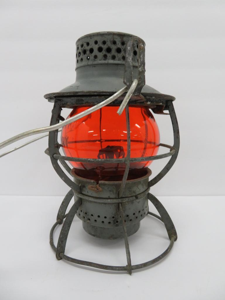 Dressel Southern Railway Railroad lantern, frame marked Pacific, orange shade