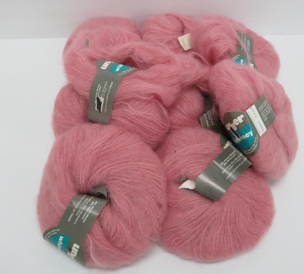 9 skeins of Unger Whimsey, mohair wool, 105 yds each