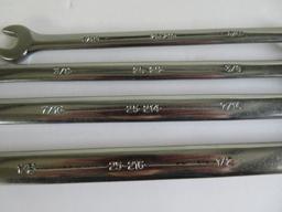 Four Armstrong Armaloy combination wrenches, 6" to 8"
