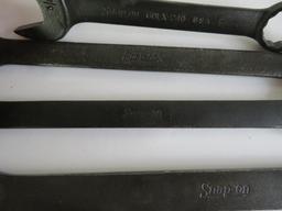 18 assorted Snap On combination wrenches, 5" to 12"