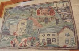 Wool area rug, Country Folk Lore, 3 1/2' x 5 1/2
