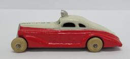 1930's Barclay slush metal radio police car, great condition, 3 3/4"