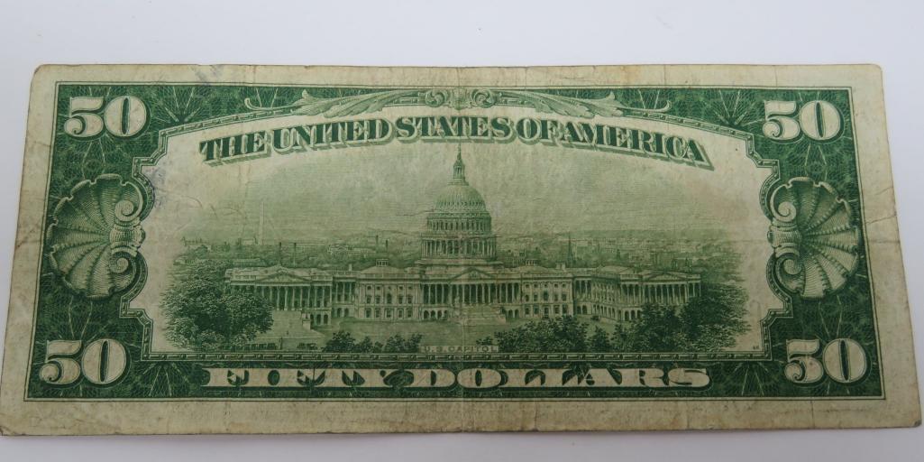 1928A Fifty Dollar Bill $50 Gold Certificate G03325228A