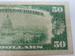 1928A Fifty Dollar Bill $50 Gold Certificate G03325228A