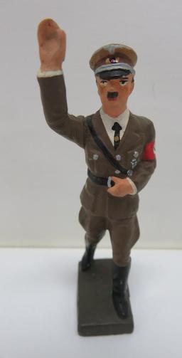 Lineol German Hitler Figure, 3 1/4" Tall