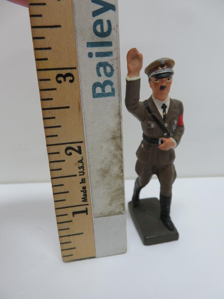 Lineol German Hitler Figure, 3 1/4" Tall