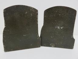Art Nouveau Brass Bookend Pair