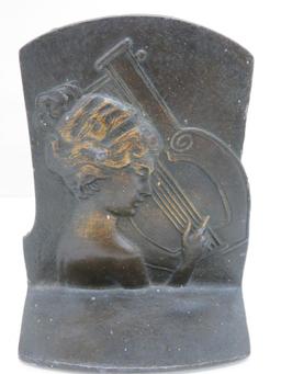 Art Nouveau Brass Bookend Pair