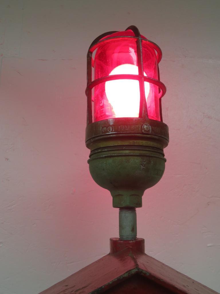 Oakland California Fire Department Fire Alarm Box pedestal with light