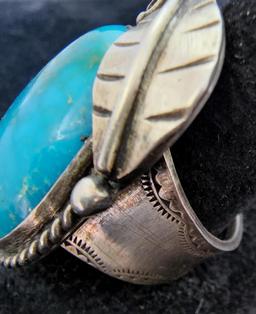 Vintage Sterling Silver and Turquoise Navajo Ring