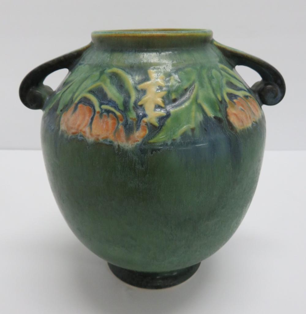 Rosevile Baneda vase 8 1/2", Arts and Crafts design