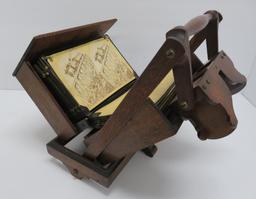 Outstanding Stereoviewer Stereoscope with case and cards, LD Sibley's c 1873/1875