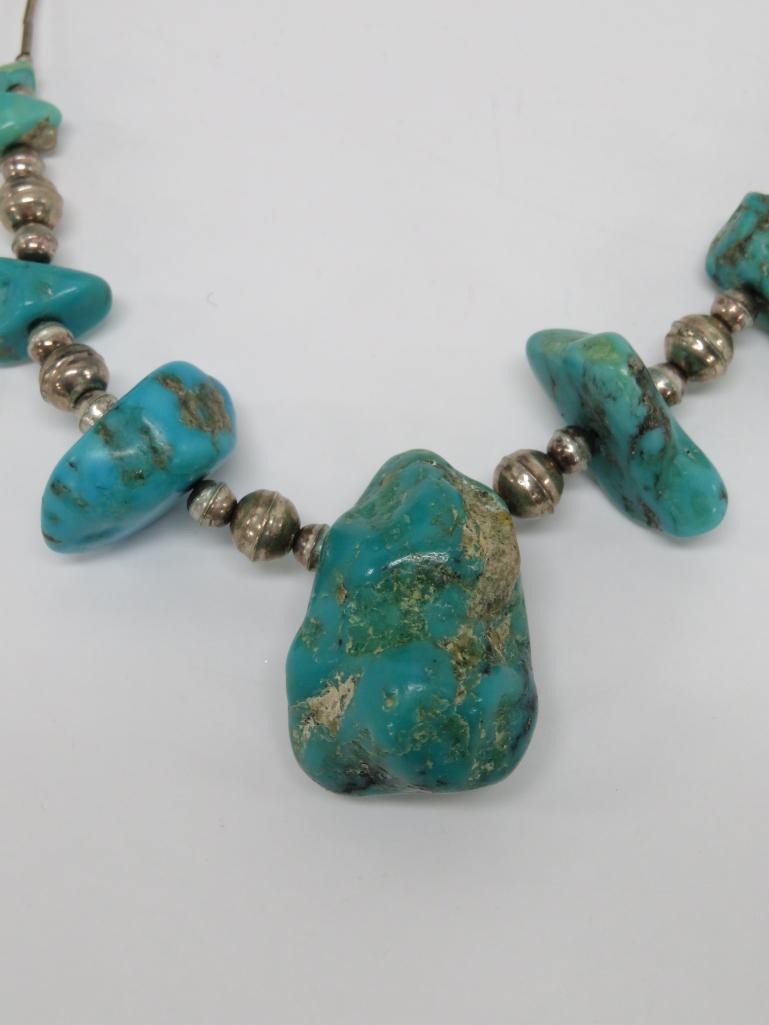 18" chunk turquoise necklace
