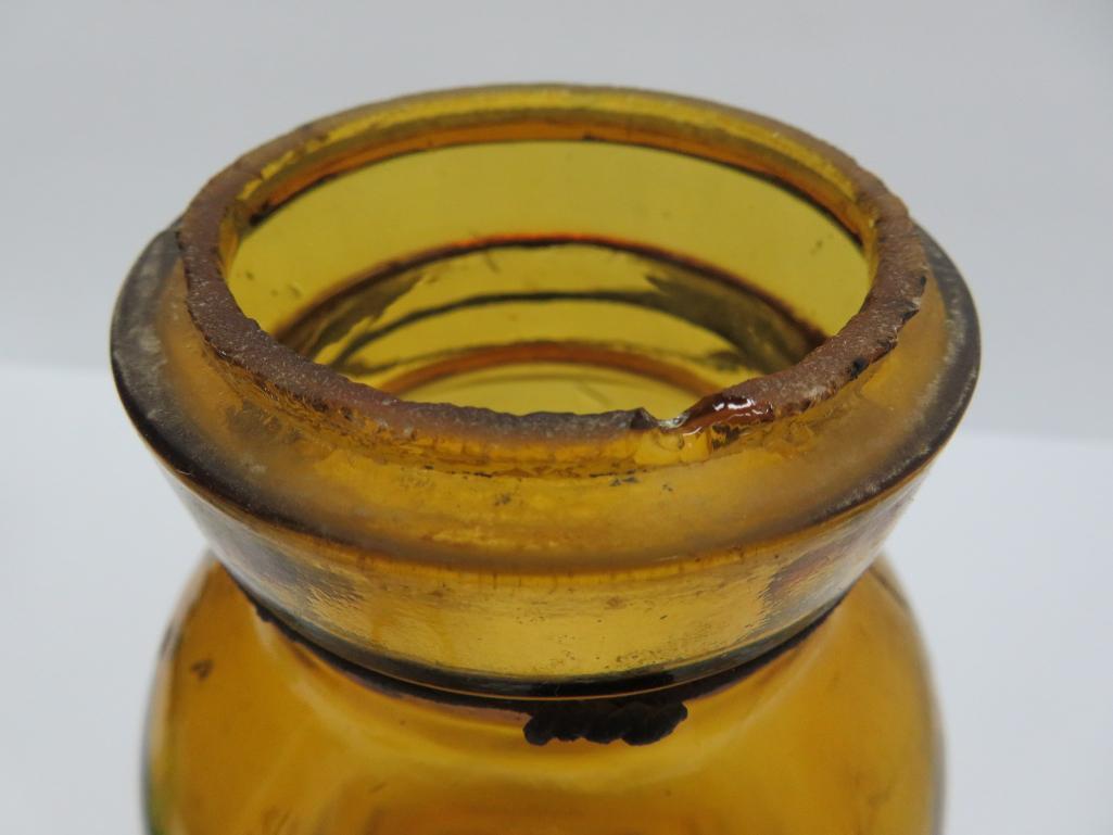 Lightning honey amber 2 quart canning jar, 10"