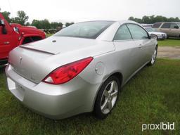 2007 Pontiac G6 GT Convertible, s/n 1G2ZH351774187327: Hard Top, Odometer S