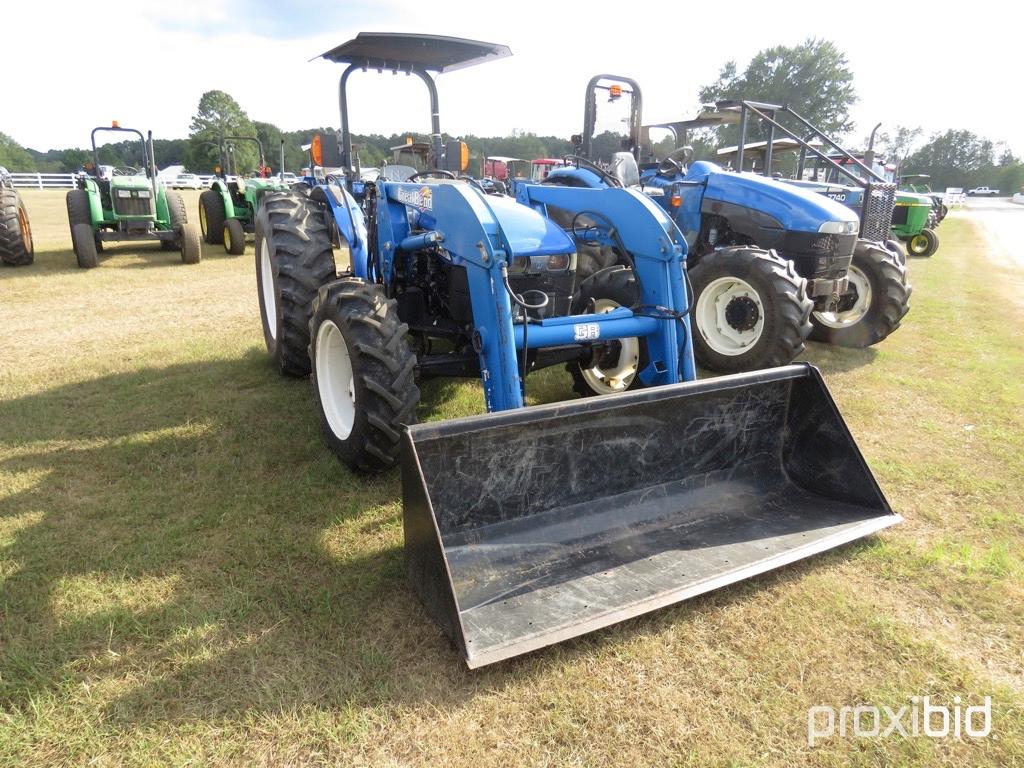 New Holland TN75 MFWD Tractor, s/n 001293313: Great Bend Loader w/ Bkt., Ca