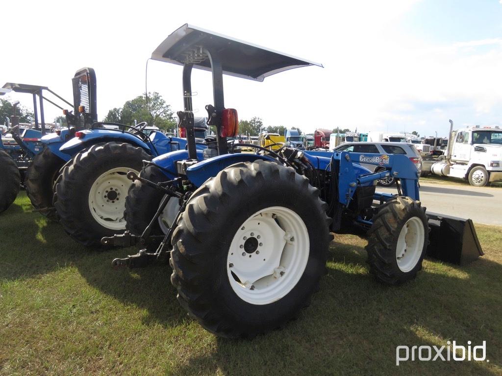 New Holland TN75 MFWD Tractor, s/n 001293313: Great Bend Loader w/ Bkt., Ca