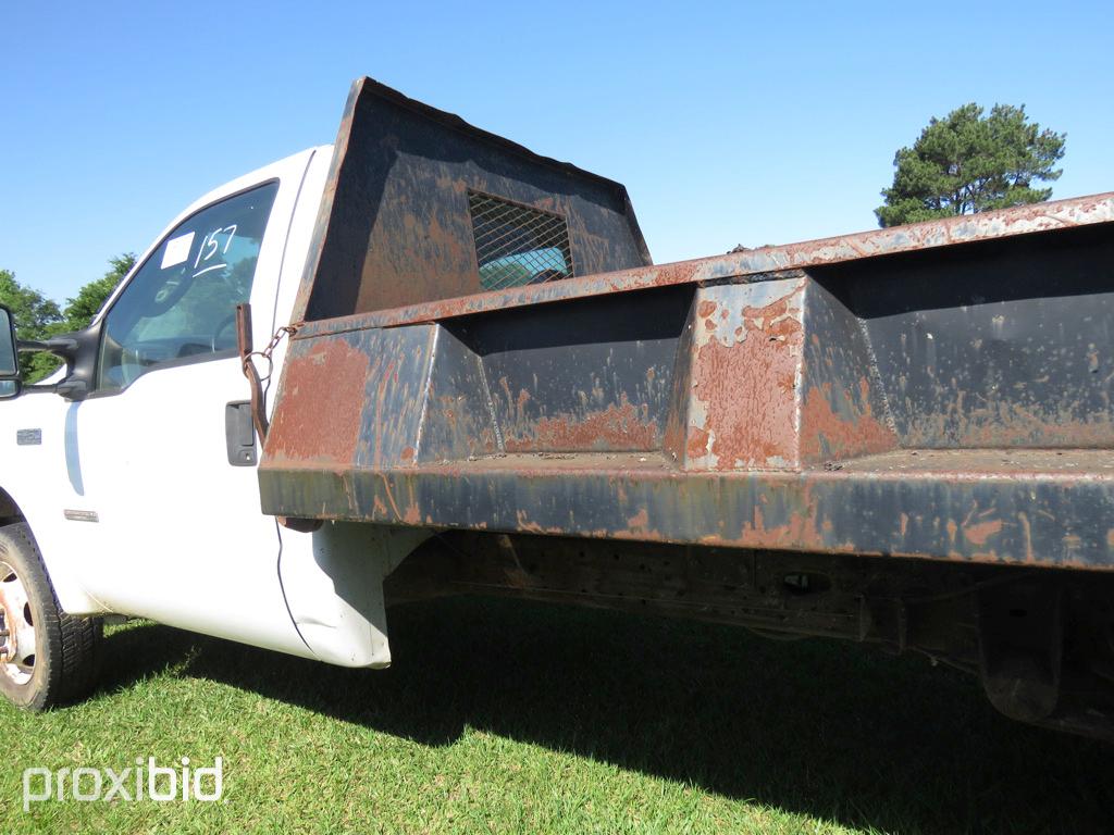 2003 Ford F450 Flatbed Dump, s/n 1FDXF46P63ED84734: Powerstroke Diesel, Aut