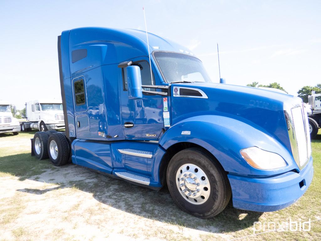 2014 Kenworth T680 Truck Tractor, s/n 1XKYD49X5EJ398911: T/A, Sleeper, Cumm