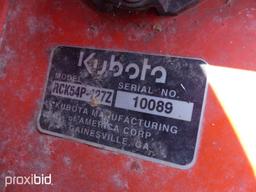 Kubota ZG127S-54 Zero-turn Mower, s/n 10070: Meter Shows 254 hrs