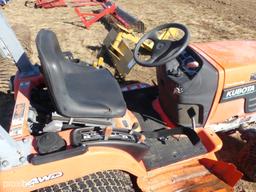 Kubota BX2200 MFWD Tractor, s/n 5H316: Belly Mower, 1139 hrs