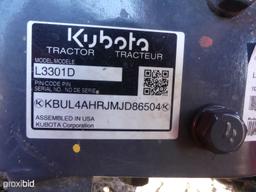 2021 Kubota L3301HST MFWD Tractor, s/n MJD86504: LA525 Loader w/ Bkt., Hyd