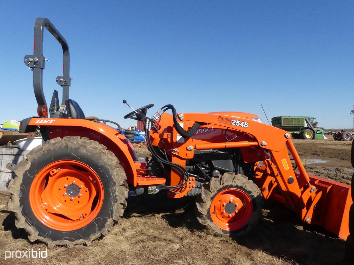 2021 Kubota L3301HST MFWD Tractor, s/n MJD86504: LA525 Loader w/ Bkt., Hyd