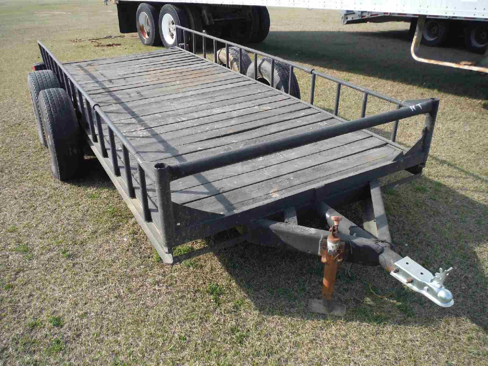 Homemade 16' Trailer (No Title - Bill of Sale Only): 8-lug Tires, Bumper-pu