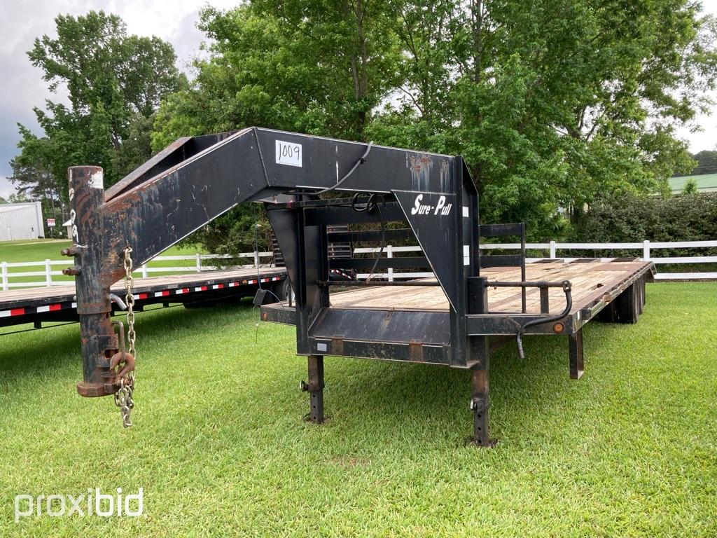 2013 Surepull 32' Gooseneck Trailer, s/n J9DG3223DJ143378: 27' Deck, 5' Dov