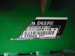 John Deere 797 Z-Trak Zero-turn Mower, s/n 797C020119: Meter Shows 1277 hrs