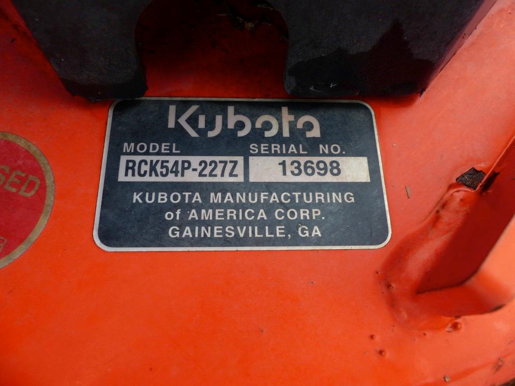 Kubota ZD221 Zero-turn Mower, s/n 10769: 54in., Diesel, Meter Shows 1200 hr