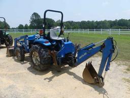 New Holland 1725 MFWD Tractor, s/n G009043: Rollbar, NH 7308 Loader w/ Bkt.