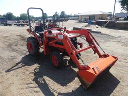 Kubota B7500 MFWD Tractor, s/n 59931: Loader w/ Bkt., Rollbar, Meter Shows