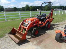 Kubota BX25D MFWD Tractor, s/n 65487: Front Loader w/ Bkt., Backhoe Attachm