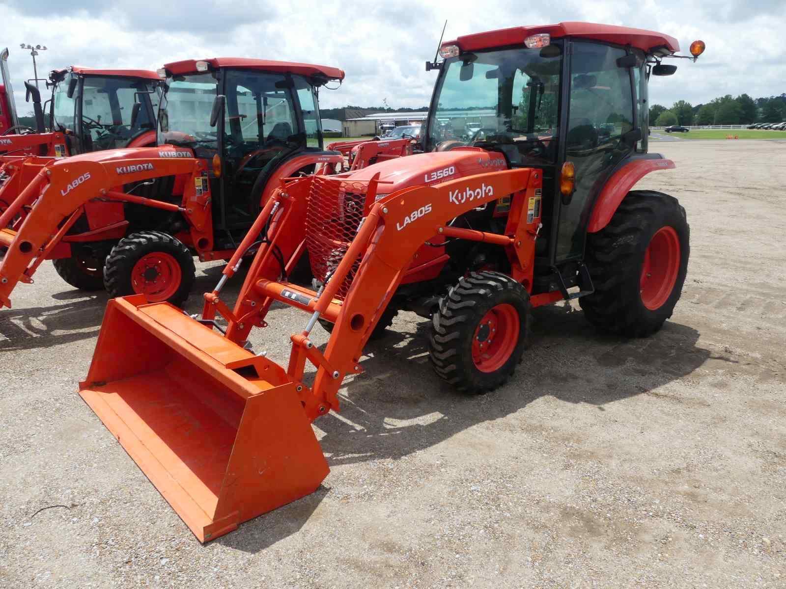 2021 Kubota L3560D MFWD Tractor, s/n KBUL5AHCCM8K52602: C/A, LA805 Loader w