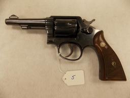 Smith & Wesson, Military & Police Revolver, 4" .38 Special, 6 Shot, Blued, Wood Grips