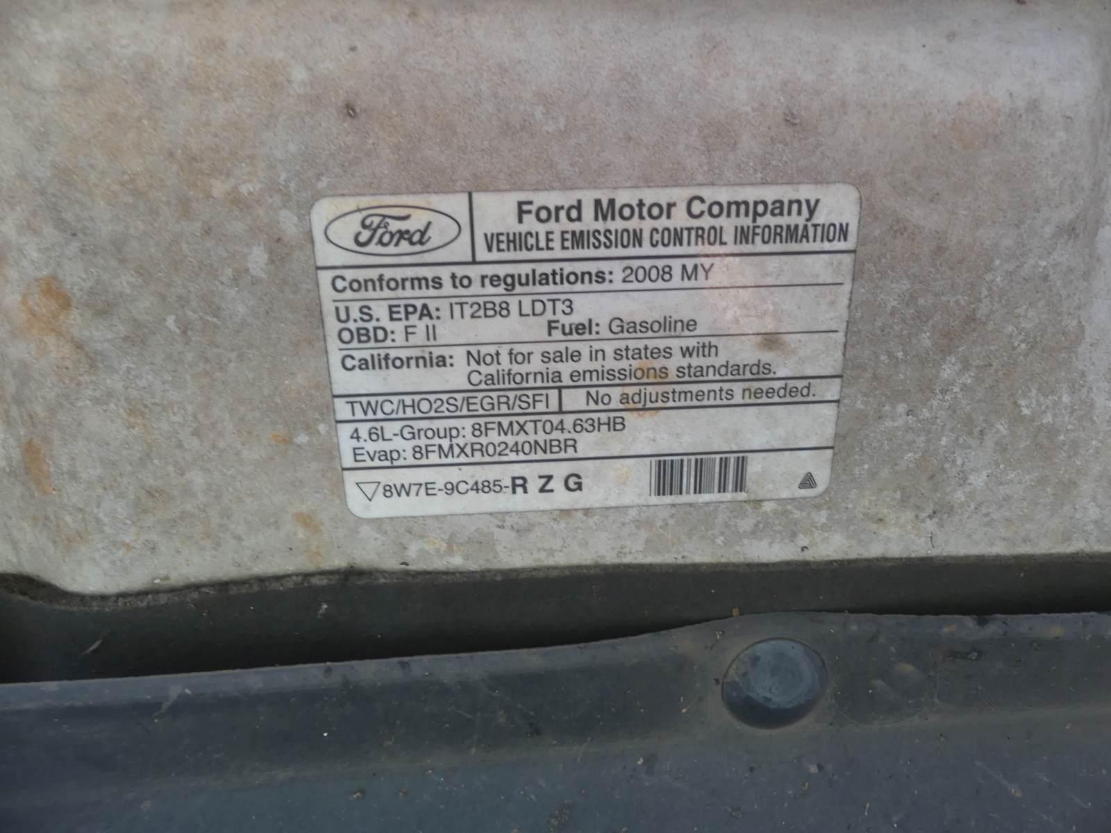 2008 Ford F150 4WD Pickup, s/n 1FTRX14WX8FB16547: Ext. Cab, 4.6L Gas Eng.,