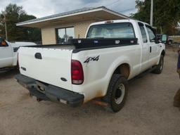 2004 Ford F250 4WD Pickup, s/n 1FTNX21L04EC24092: 5.4L Gas Eng., Auto, Tool