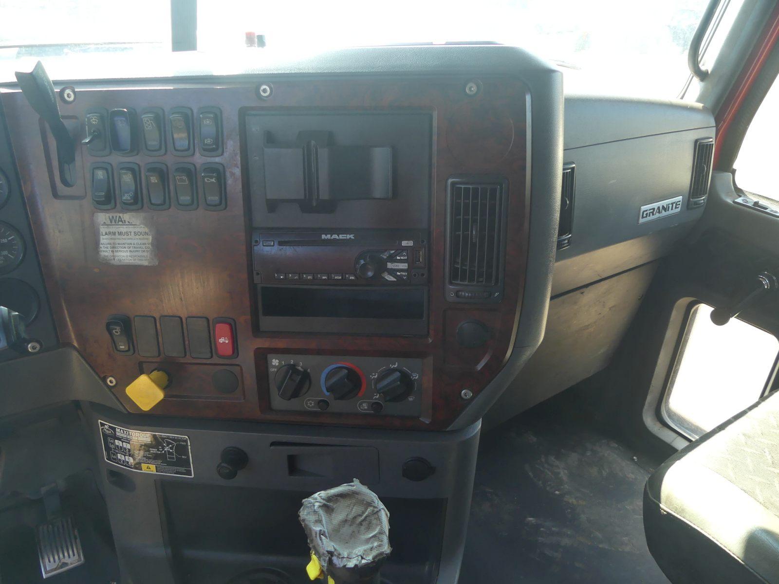 2015 Mack GU813 Tri-axle Dump Truck, s/n 1M2AX13C4FM029302: Mack MP7 405hp