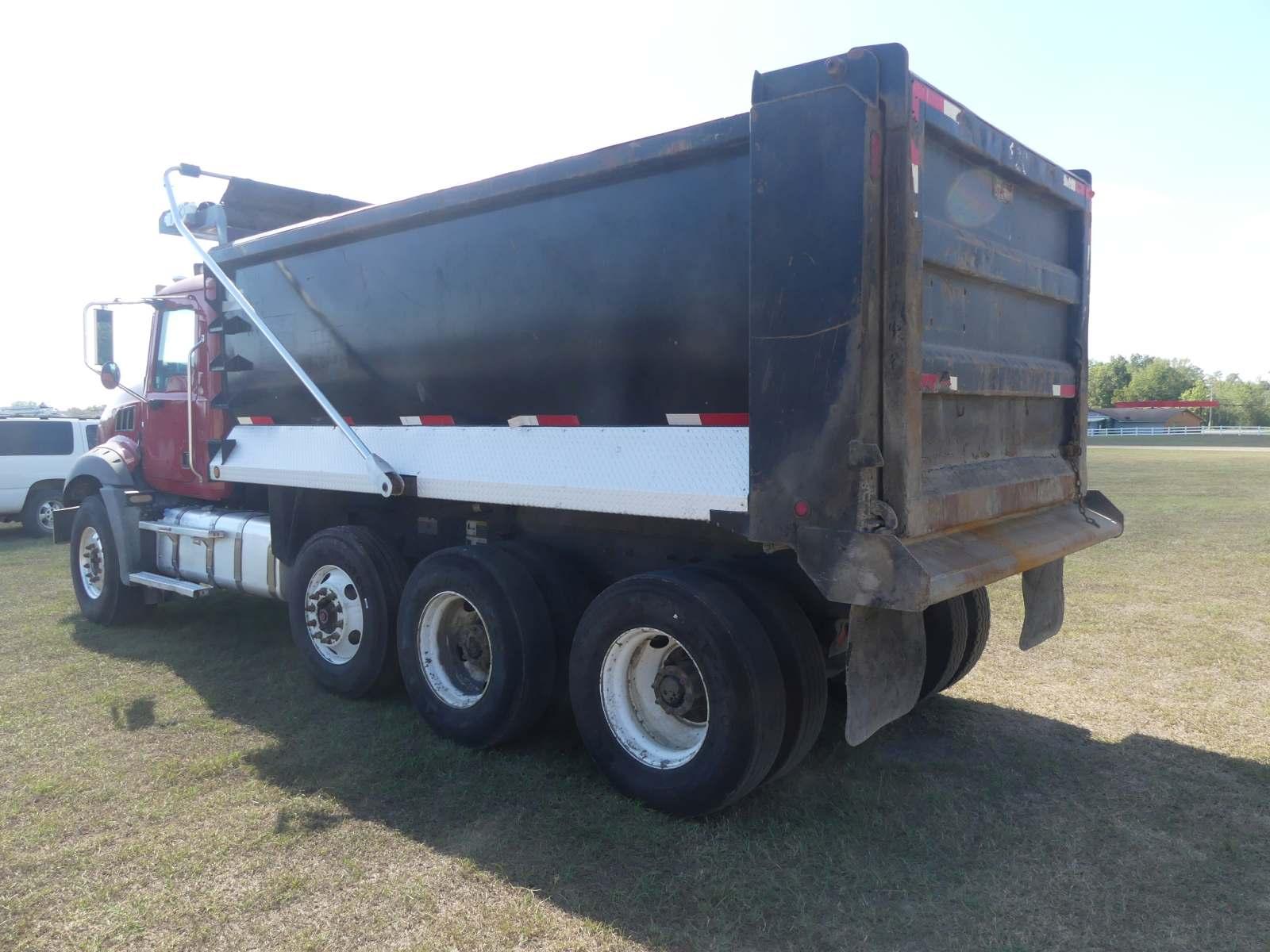 2015 Mack GU813 Tri-axle Dump Truck, s/n 1M2AX13C4FM029302: Mack MP7 405hp