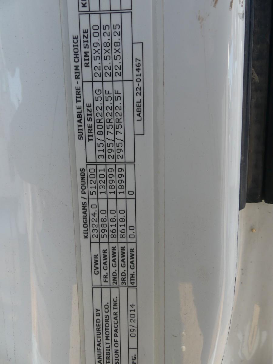 2015 Peterbilt 567 Truck Tractor, s/n 1XPCDP9X2FD292549: SBA, T/A, Sleeper,