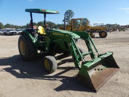 John Deere 5225 Tractor, s/n LV5225S320023: 2wd, Canopy, JD 553 Loader w/ B