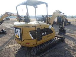 2012 Cat 302.5C Mini Excavator, s/n GBB05763: Canopy, Hyd. Thumb, Blade, Bk