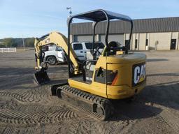 2012 Cat 302.5C Mini Excavator, s/n GBB05763: Canopy, Hyd. Thumb, Blade, Bk