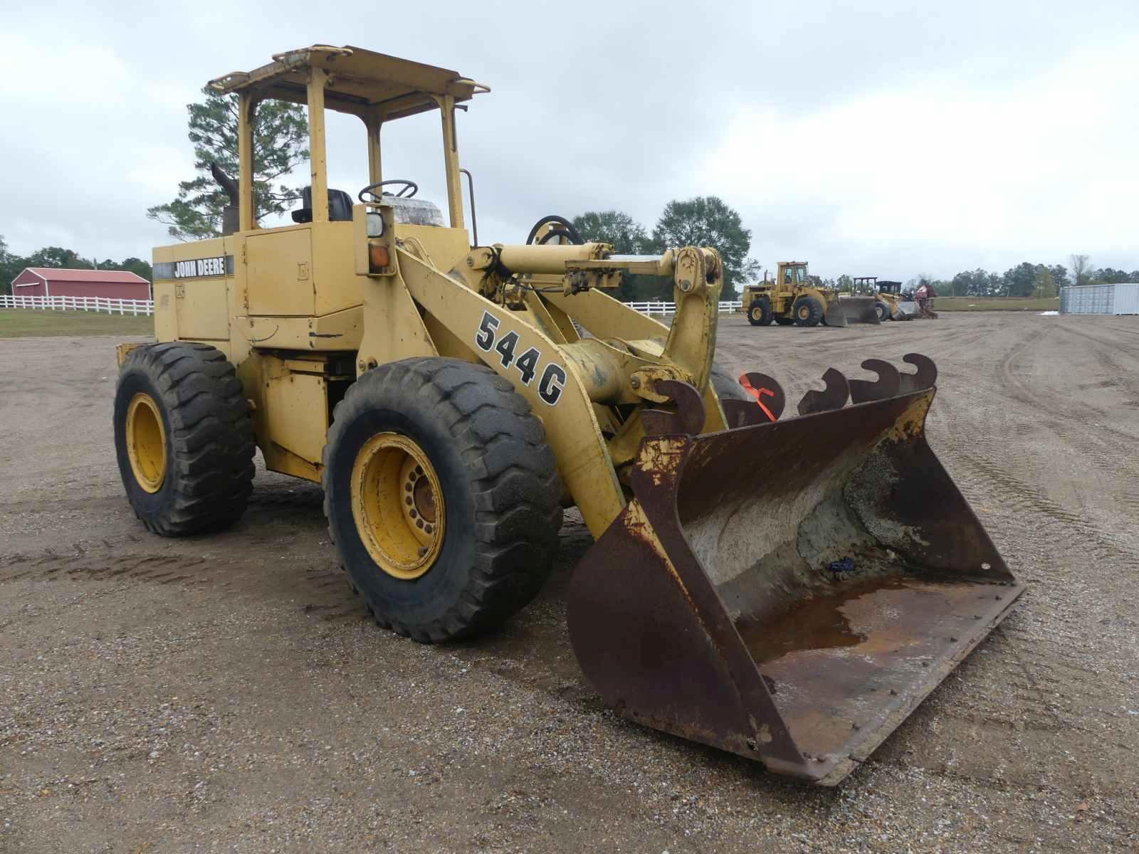 John Deere 544G Rubber-tired Loader, s/n DW544GB552808: Canopy, GP Bkt., 20