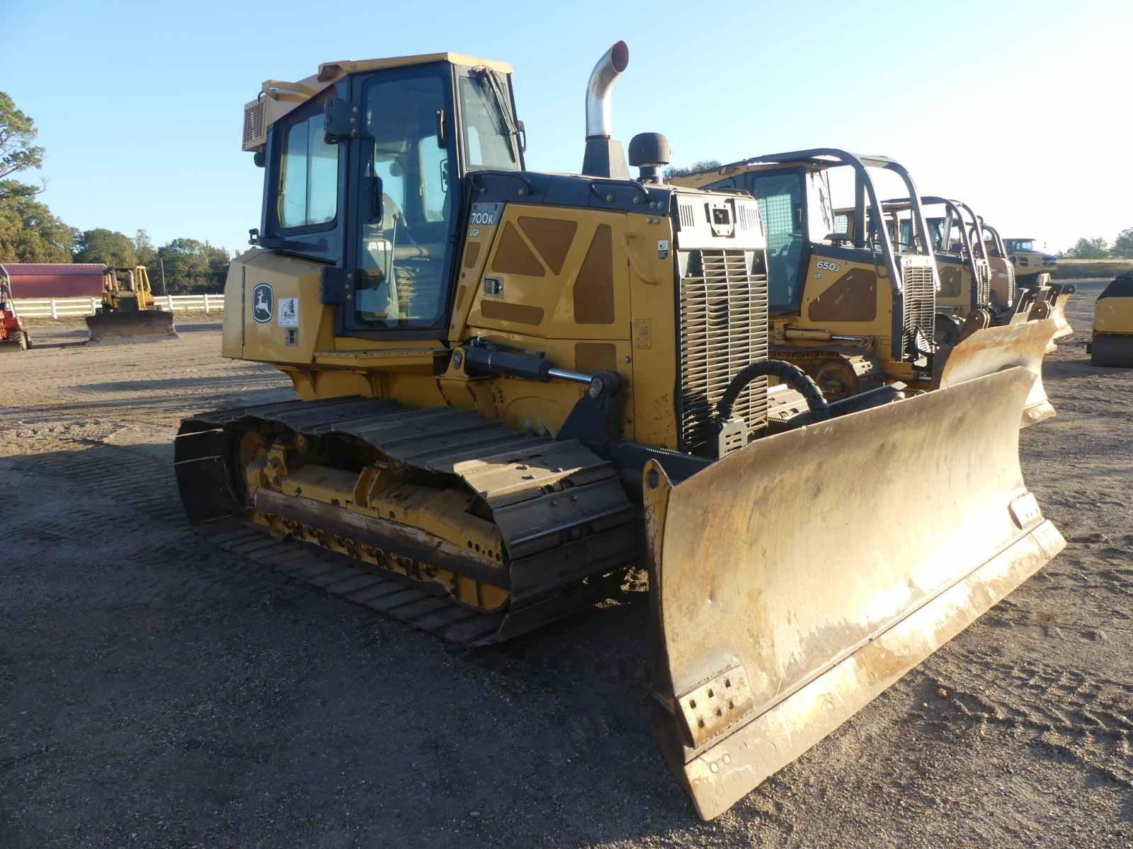 2015 John Deere 700K LGP Dozer, s/n 1T0700KXVFF284697: Encl. Cab, 6-way Bla
