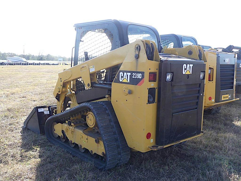 2019 Cat 239D Skid Steer, s/n BL903224: GP Bkt., 321 hrs, Tag 80610