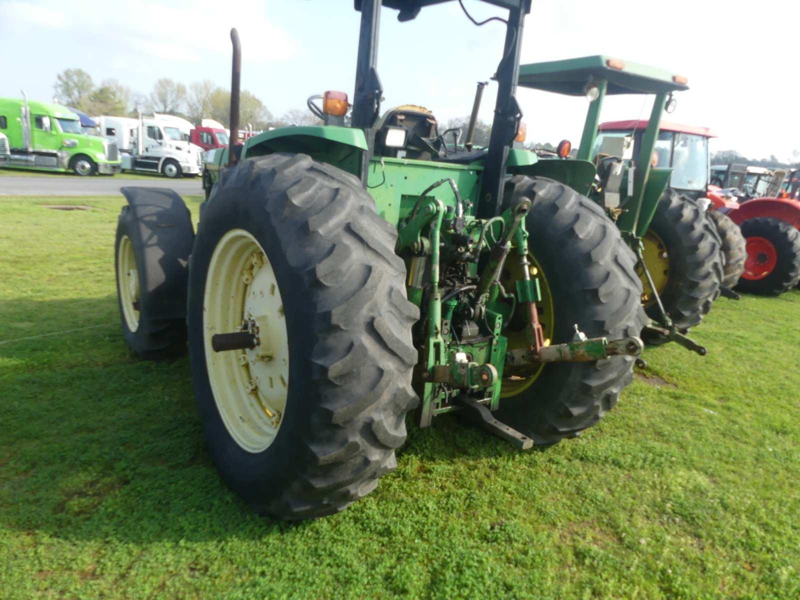 John Deere 6400 Tractor, s/n L06400M129848: 2-post Canopy, Meter Shows 2548
