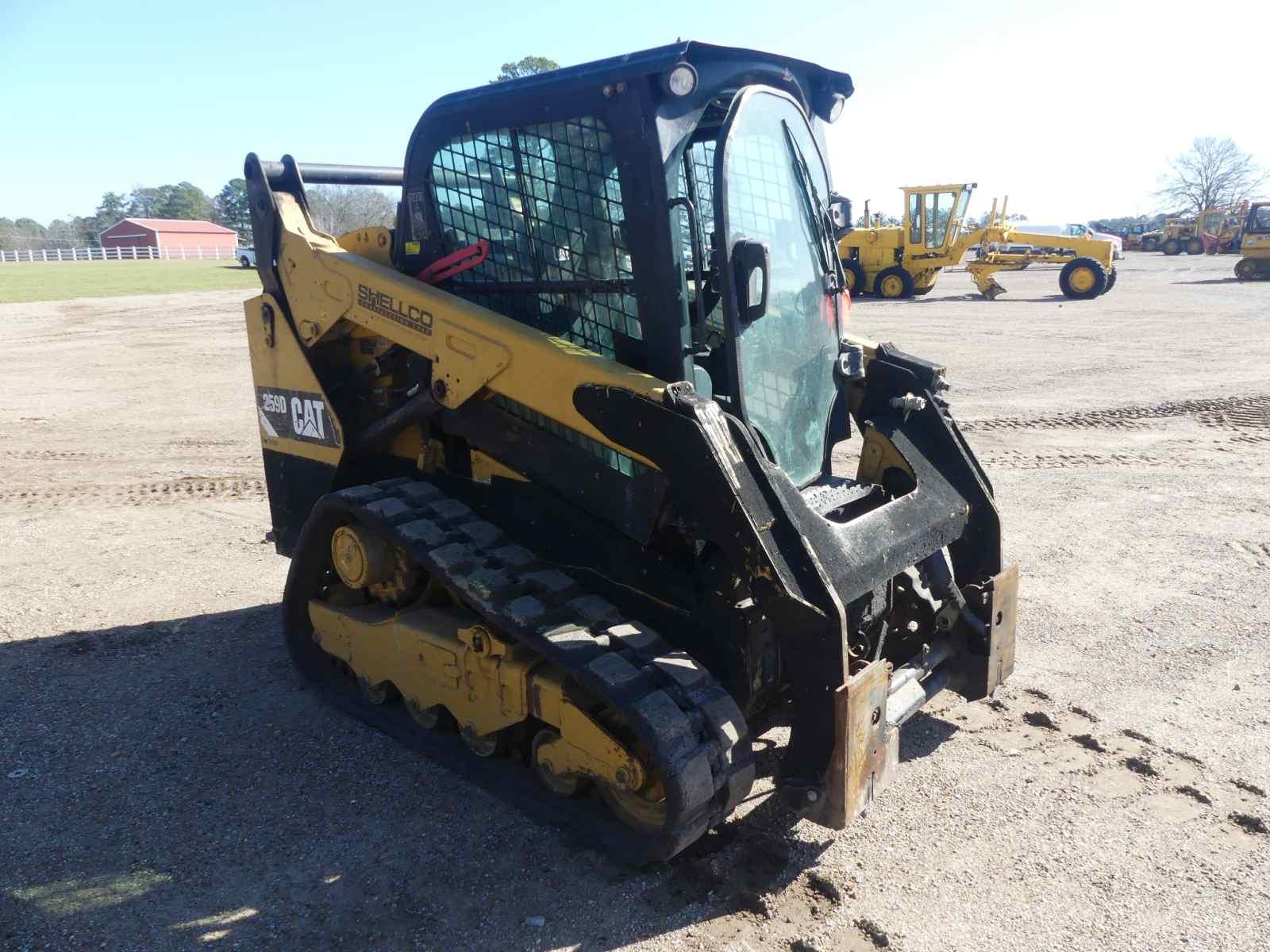 2015 Cat 259D Skid Steer, s/n FTL03833: Encl. Cab, No Bkt., Rubber Tracks,
